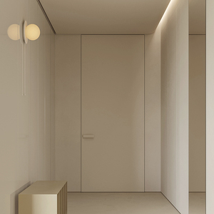 室内门隐形门无框门窄边极简铝木实木墙面一体白色隐藏门卧室暗门