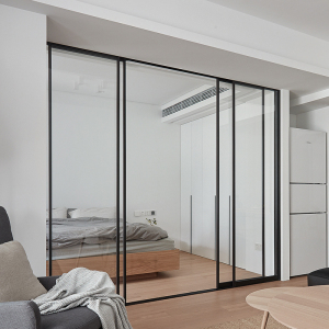 极窄边框三四多联动长虹玻璃折叠厨房客厅铝合金推拉门移吊轨阳台
