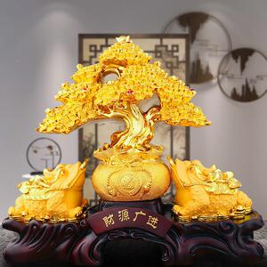 纯铜摇钱发财树五帝钱客厅乔迁开业送礼之选家居风水摆件0人付款268