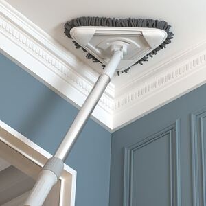 家用三角懒人抽缩拖把多功能伸缩雪尼尔擦扫天花板墙面屋棚顶神器