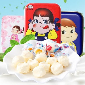不二家香醇牛奶糖铁盒装牛乳糖送女朋友生日礼物创意糖果礼盒零食
