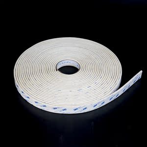 3m自粘硅胶发泡条防水耐高温带胶发泡密封条单面背胶硅胶条海绵条