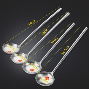 食品级无磁不锈钢1号炒勺大排档厨师炒菜大勺酒店用品大油勺汤勺