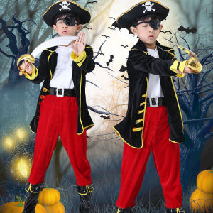 六一儿童演出服男童杰克船长cosplay角色扮演加勒比海盗套表演装