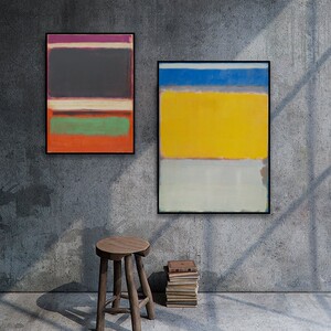 mark rothko 巨幅抽象色块艺术装饰画 工作室玄关走廊挂画墙壁画