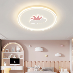 卧室灯卡通皇冠灯2023款创意云朵太阳氛围灯儿童房LED护眼吸顶灯