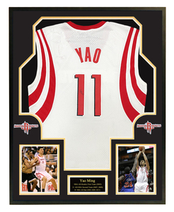 【mr kimi】yao姚明亲笔签名球衣裱框含证书收藏