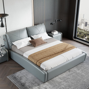 ikea宜家简约现代科技布皮床双人床1.8米轻奢现代简约1.5米软包叕