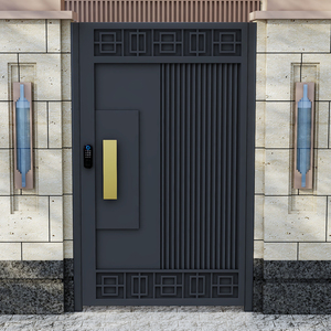 别墅庭院不锈钢大门花园小区入户铝艺单双开门农村自建房铁艺院门