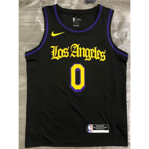 耐克顿湖人队黑拉丁6号詹姆斯8号科比0号尼克杨3号戴维斯nba球衣