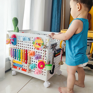 忙碌板儿童玩具收纳箱宝宝早教书整理筐家用塑料积木娃娃收纳神器