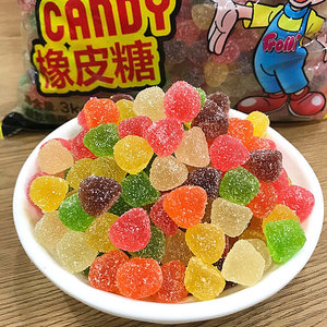 口力酸小不点橡皮糖5斤散装酸甜混合水果味果汁q