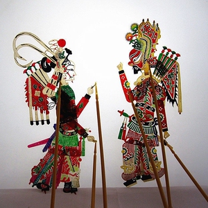 皮影戏表演玩具人物道具diy材料包木偶戏幕布陕西皮影幼儿园手工