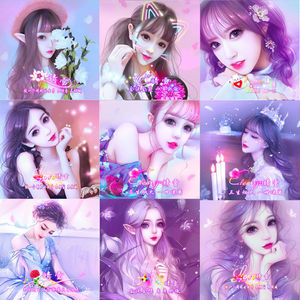 静态单头女生照片头像制作触手派派快手静态qq陌陌真人水印设计快