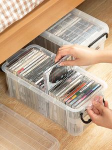 日本进口家用dvd碟片cd盒子光盘收纳盒箱塑料专辑游戏碟储存盒架