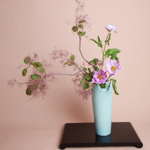 冬瓜瓶花道日式教学摆r件家居培训插花小原流花瓶投入花器装饰