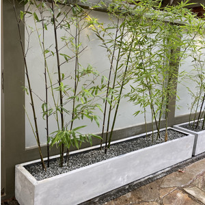 水泥花盆种菜北欧花坛2022创意花槽专用长方形特大号新款镁泥简约