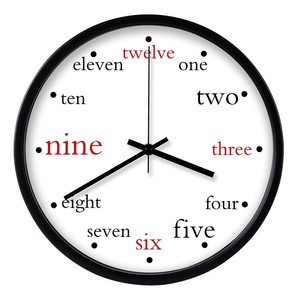 i圆形英文字母数字n办公客厅静音装饰挂钟时尚大钟表现代挂表石英