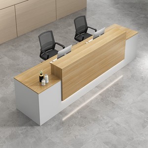新品现代公司前台创尚馆待台办公桌咨询吧m台宾接时意迎宾收银桌