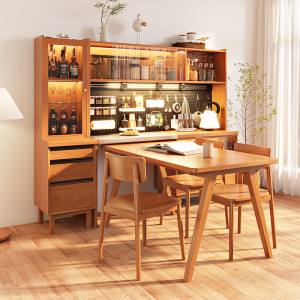 餐桌边柜一体