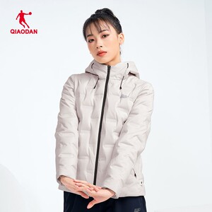 [商场同款]乔丹运动羽绒服女2021冬款保暖连帽外套服bgm42213245