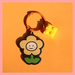 f家双面滴胶韩国亚扣匙面包兔花朵钥力克可m爱书包小挂件包包家居