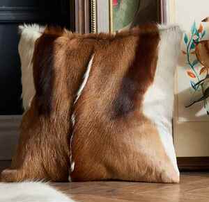 抱枕本色跳羚皮彩色抱枕汽车靠垫客厅休闲椅沙发靠枕腰枕