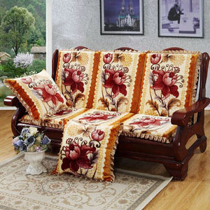 实木质沙发坐垫老式木头沙发凉椅坐垫带靠背连体客厅一体组合套装