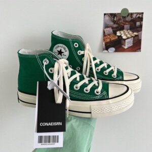 star匡威夏季森林绿1970s百搭高帮帆布鞋女港味街拍学生板鞋ins潮