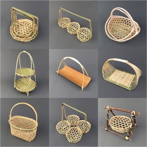 收纳筐编织可爱手工提篮竹编制品创意竹篮收纳篮水果篮酒店多层竹