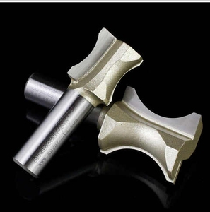 台湾雅登指甲圆刀具电木铣修边机雕刻锣木工圆弧线条刀平底弧型刀