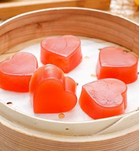 营养早餐心形红枣糕爱心水晶糕点下午茶点心广式特色传统手工糕点