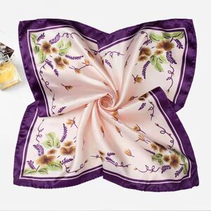 四方巾丝巾女50*50仿真丝防晒百搭丝滑围脖舞蹈春秋季装饰时尚领