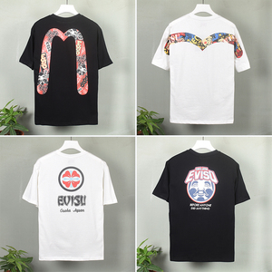 日本潮牌福神t恤短袖大m海鸥印花男女王一博同款宽松佛头大渔祈愿