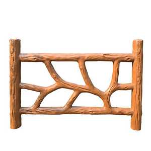 景区水泥仿枯木护栏混凝土grc仿生藤木工程栏杆河道木桩树藤围栏