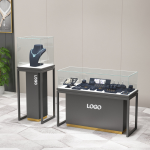 珠宝展示柜饰品首饰精品店玻璃透明不锈钢柜台手表金银展柜台定制