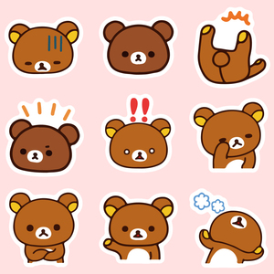 松弛熊贴纸