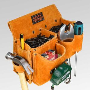 木工钉子腰兜钉兜牛皮木工专用钉包耐磨工具包男工地用多功能腰包