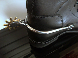 包邮 西部齿轮马术马刺不锈钢马刺带骑士装备八尺龙马具马术用品