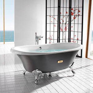 roca乐家卫浴纽凯独立式铸铁浴缸浴室独立式浴缸复古家用浴缸