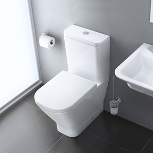 roca乐家卫浴盖普连体坐便器直冲直排式方形分体马桶静音防臭座厕