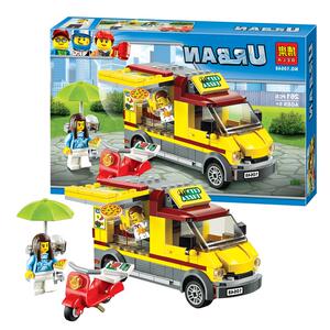 乐高小米城市警察系列60150披萨外卖面包车儿童益智男孩拼装积