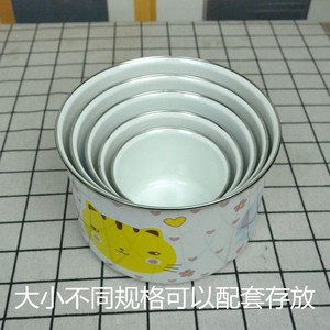 加厚搪瓷保鲜碗单个加大加高冰箱碗保鲜盒汤碗沙拉冰碗带盖可加热
