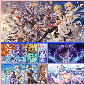 原神墙贴纸海报超大雷神刻晴钟离甘雨魈琴二次元周边自粘卧室定制