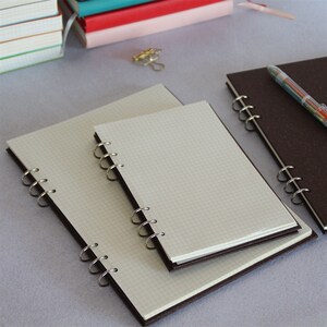 格子网格本硬皮笔记本o可拆简约b5空白a5封面单本装活页方格记事