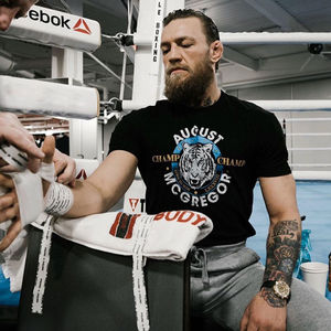00淘淘肥熊淘宝嘴炮 康纳麦格雷戈健身同款ufc短袖t恤mma格斗泰拳