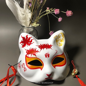 蒙面唱将同款阿祖面具圣诞半脸猫全脸面具狐狸动v漫化妆舞会假