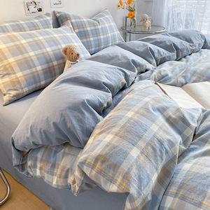 宜家水洗全棉南通家居纯棉100四件套夏天床单被套床上用品夏季床