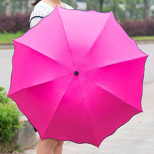 新品开两折e叠雨伞女新晴雨花用学生韩国小清 简约韩版小型的三折