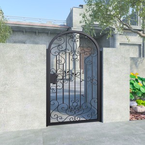 欧式铁艺别墅花园拱形门铁门庭院门入户拱门架子门户外院子门定制